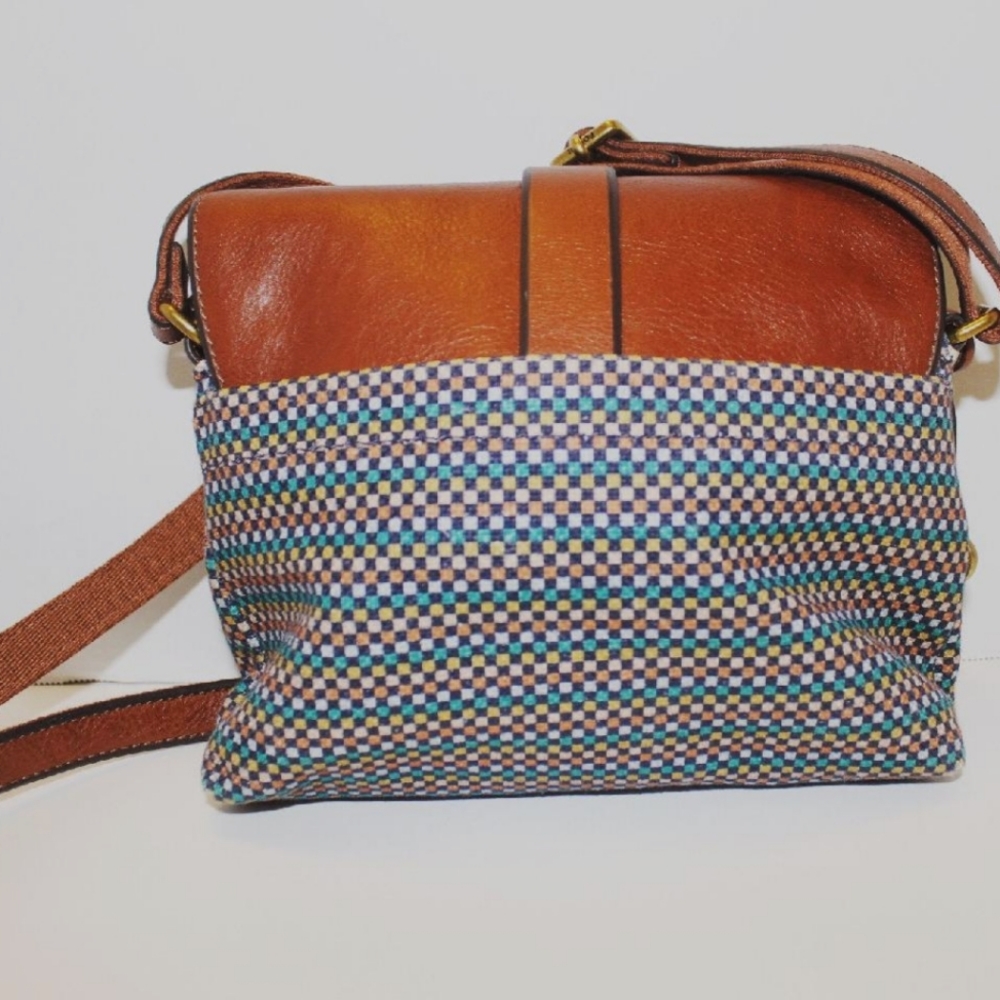 Fossil Kinley Small Crossbody Teal/Brown ZB7610-725 NWOT - Picture 3 of 12